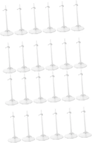 2sets Flexible Doll Stand Toy Accessory Plastic Doll Supports Display Racks 15pcs*2