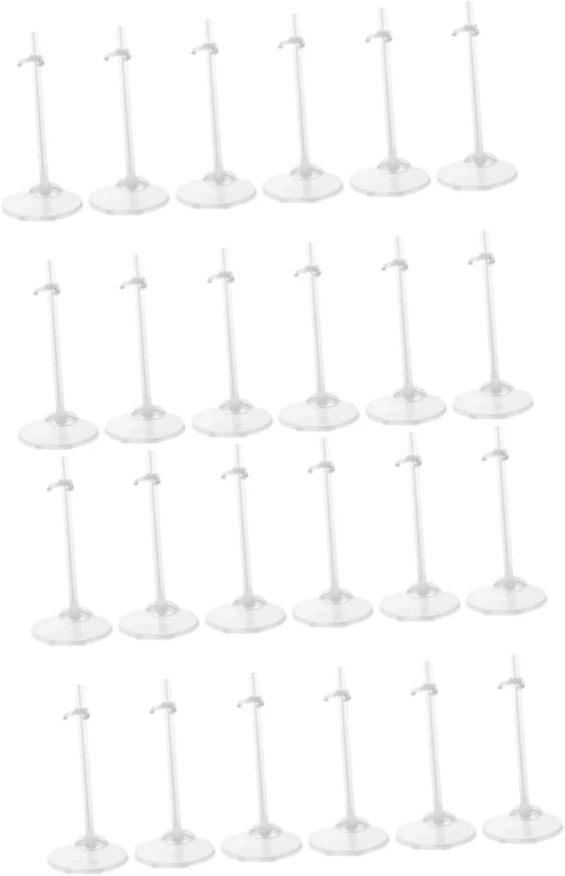 2sets Flexible Doll Stand Toy Accessory Plastic Doll Supports Display Racks 15pcs*2