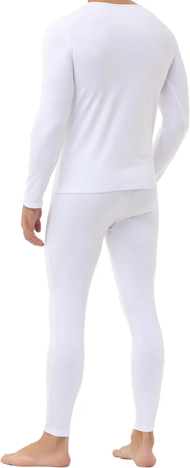 3 Pack Thermal Underwear for Men Long Johns Fleece Lined Soft and Warm Set Base Layer for Cold Weather