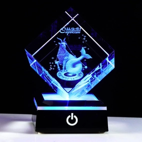 3d Crystals Capricorn Zodiac Astrology Gifts For Women Men,Capricorn Glass Figurine Decor Constellation Stuff December January Birthday Gifts For Girlfriend Woman Aunt Wife Keepsake Symbolic:Diligency