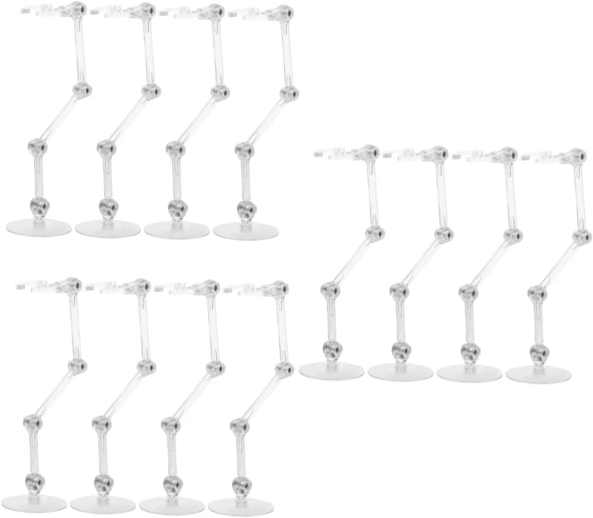 3sets Action Figure Display Rack Assembly Small Display Stand Riser Sturdy Figure Stand 4pcs*3