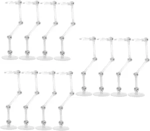 3sets Action Figure Display Rack Assembly Small Display Stand Riser Sturdy Figure Stand 4pcs*3