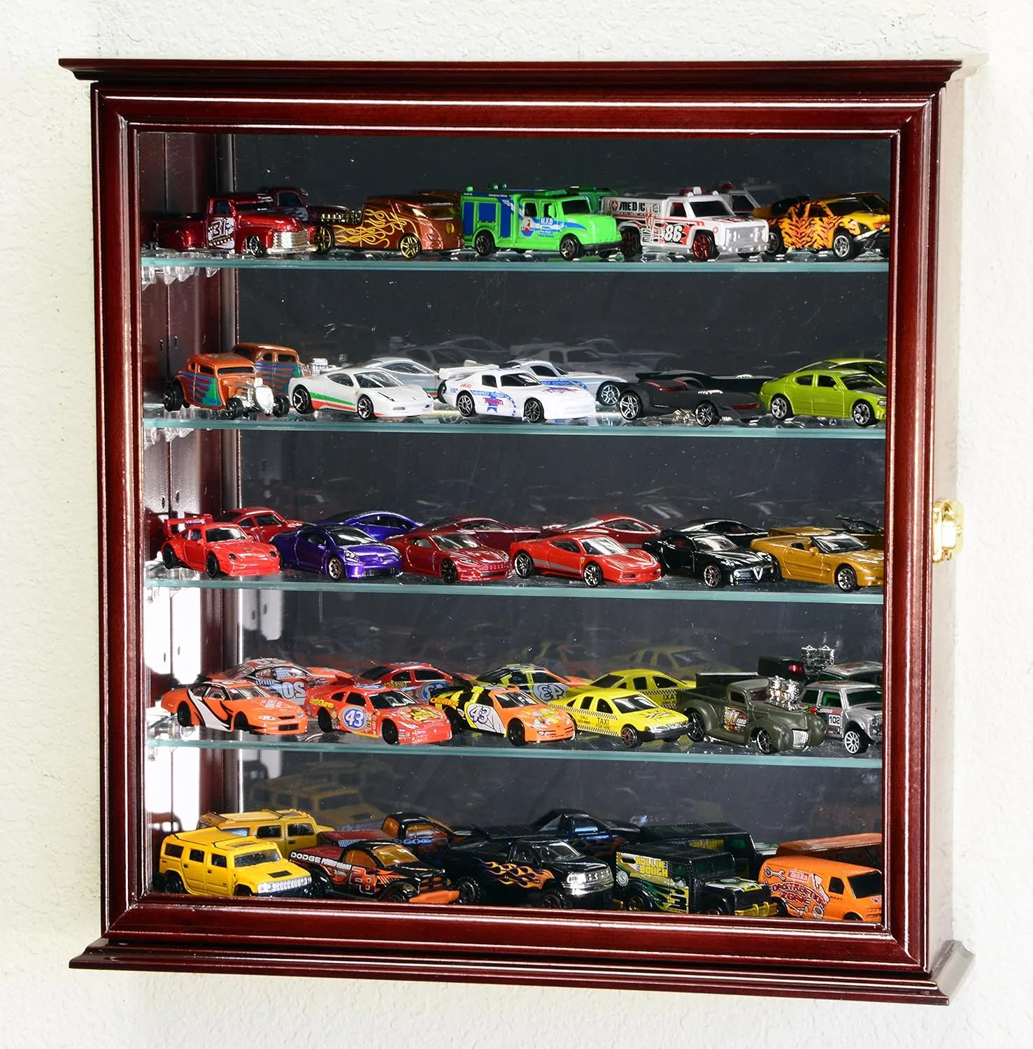 4 Adjustable Shelves Hot Wheels/Matchbox/Diecast Cars / 1/64 Model Display Case Cabinet