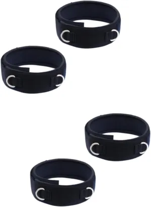 4 Pcs Gym Attachment Thigh Band The Black Blackl Blackw Thigh Strap Black in Neoprene Padded Taekwondo