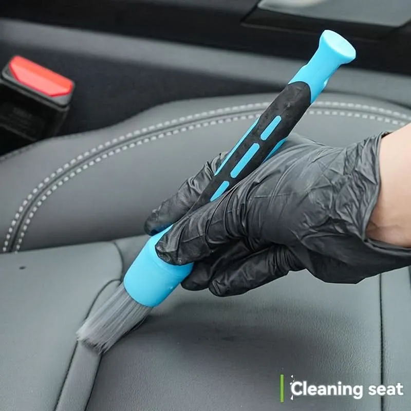 4-Piece Soft Bristle Detailing Brush Set – Flexible Head for Car Wheels