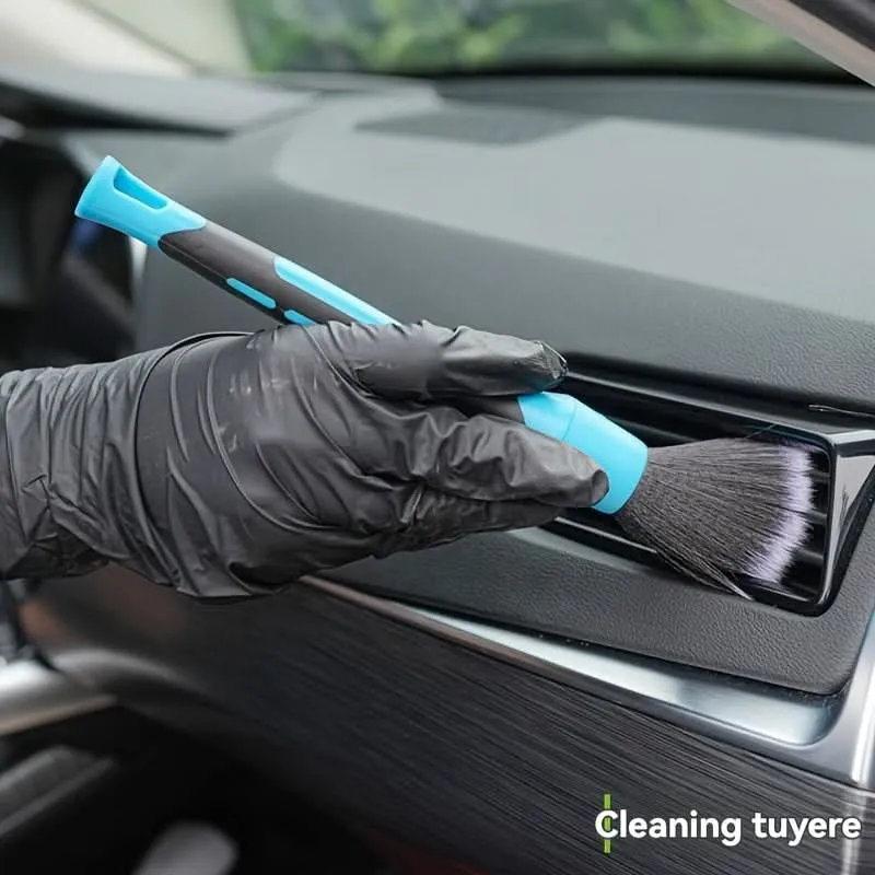 4-Piece Soft Bristle Detailing Brush Set – Flexible Head for Car Wheels