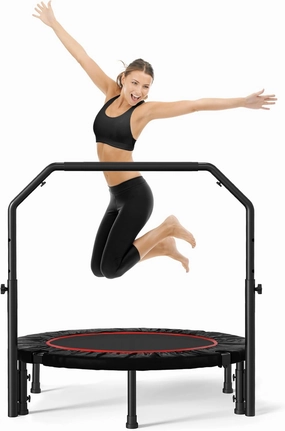 40 inch Rebounder for Adult, 450 LBS Mini Rebounder with Bar,Fitness Indoor Exercise Workout Rebounder