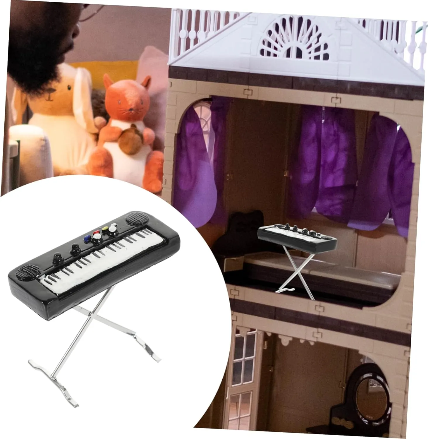 4pcs Miniature Musical Instrument Mini Electronic Organ for Doll House Decor Perfect Mini Piano for Music Lovers