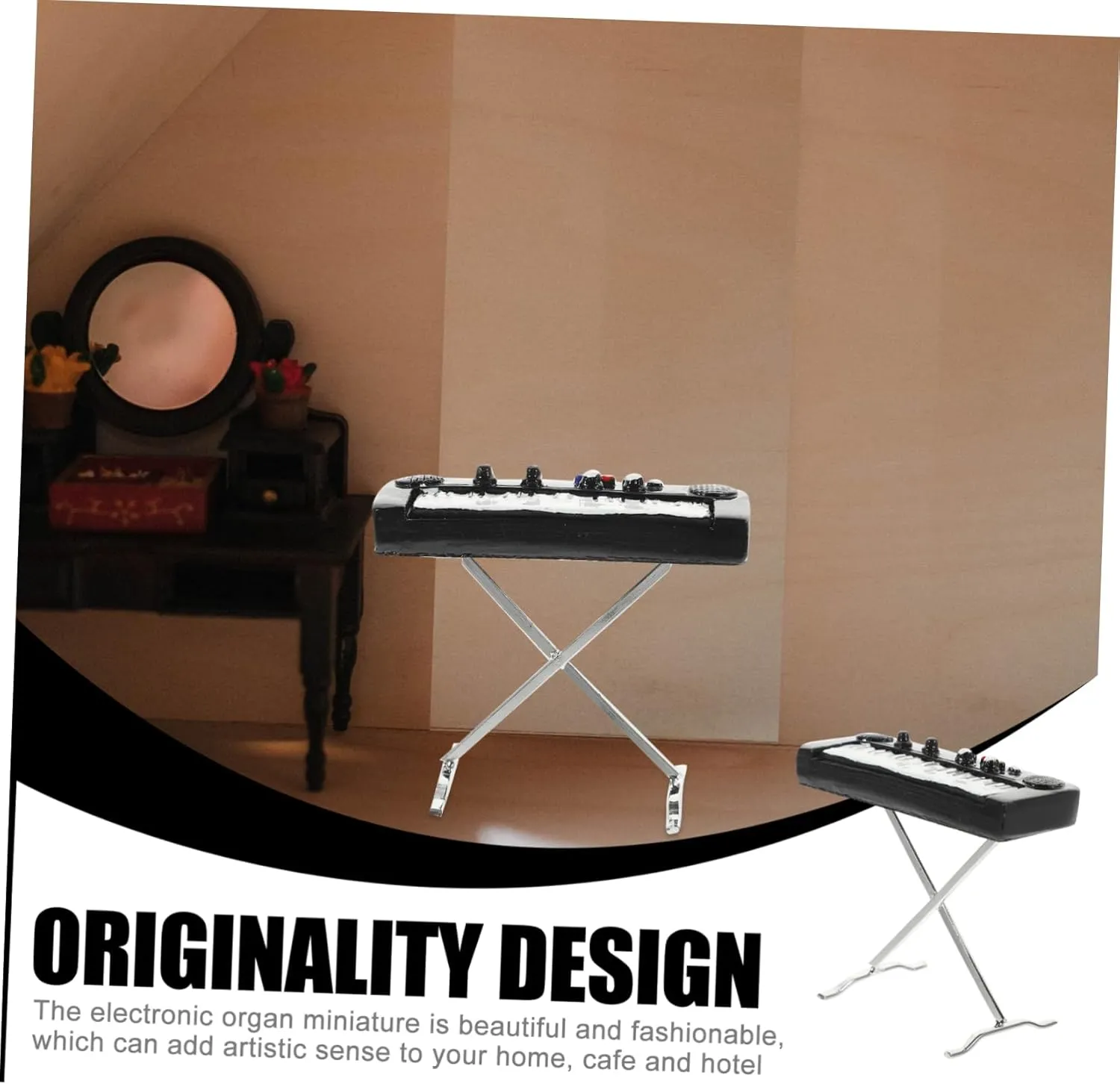 4pcs Miniature Musical Instrument Mini Electronic Organ for Doll House Decor Perfect Mini Piano for Music Lovers