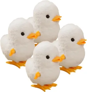 4PCS Plush Wind Up Duck Clockwork Jumping Duck for Fun Wind Up for Ideal for Playtime and Parties Cute Jumping