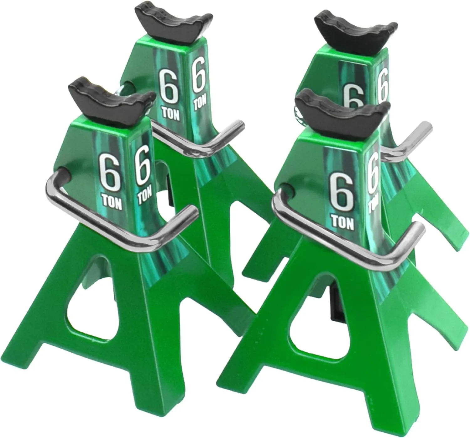 4Pcs Vgoohobby 1/10 RC Scale Toy Decoration Metal RC Jack Toy Stands Simulation Compatible with Traxxas TRX4 Axial SCX10 RC4WD Tamiya CC01 D90 HPI HSP 1/10 RC Climbing Crawler Car (Green)