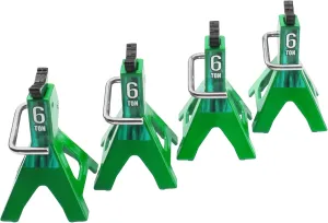 4Pcs Vgoohobby 1/10 RC Scale Toy Decoration Metal RC Jack Toy Stands Simulation Compatible with Traxxas TRX4 Axial SCX10 RC4WD Tamiya CC01 D90 HPI HSP 1/10 RC Climbing Crawler Car (Green)