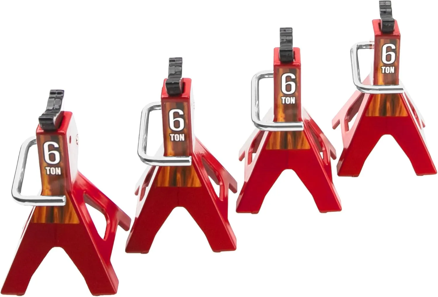 4Pcs Vgoohobby 1/10 RC Scale Toy Decoration Metal RC Jack Toy Stands Simulation Compatible with Traxxas TRX4 Axial SCX10 RC4WD Tamiya CC01 D90 HPI HSP 1/10 RC Climbing Crawler Car (Red)