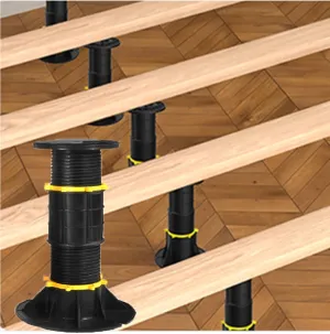 5 Pack Adjustable Deck Support Pedestal Deck Foundation Base Support for Floating Deck Platform Deck Floor Height(32-50cm)