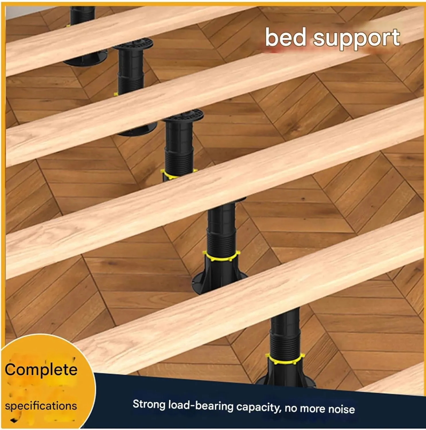 5 Pack Adjustable Deck Support Pedestal Deck Foundation Base Support for Floating Deck Platform Deck Floor Height(32-50cm)