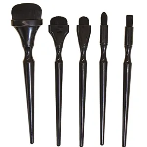 5 pieces of black makeup brush set full set of powder eye shadow brush beauty tools