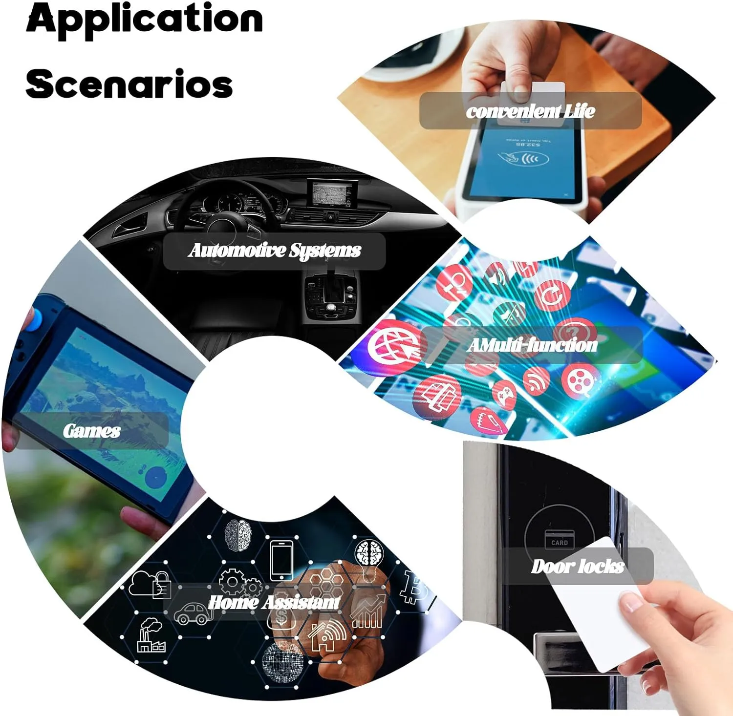 50pcs NTAG215 NFC Cards - Rewritable, 504 Byte Memory, Compatible with TagMo NFC-Enabled Phones & Devices