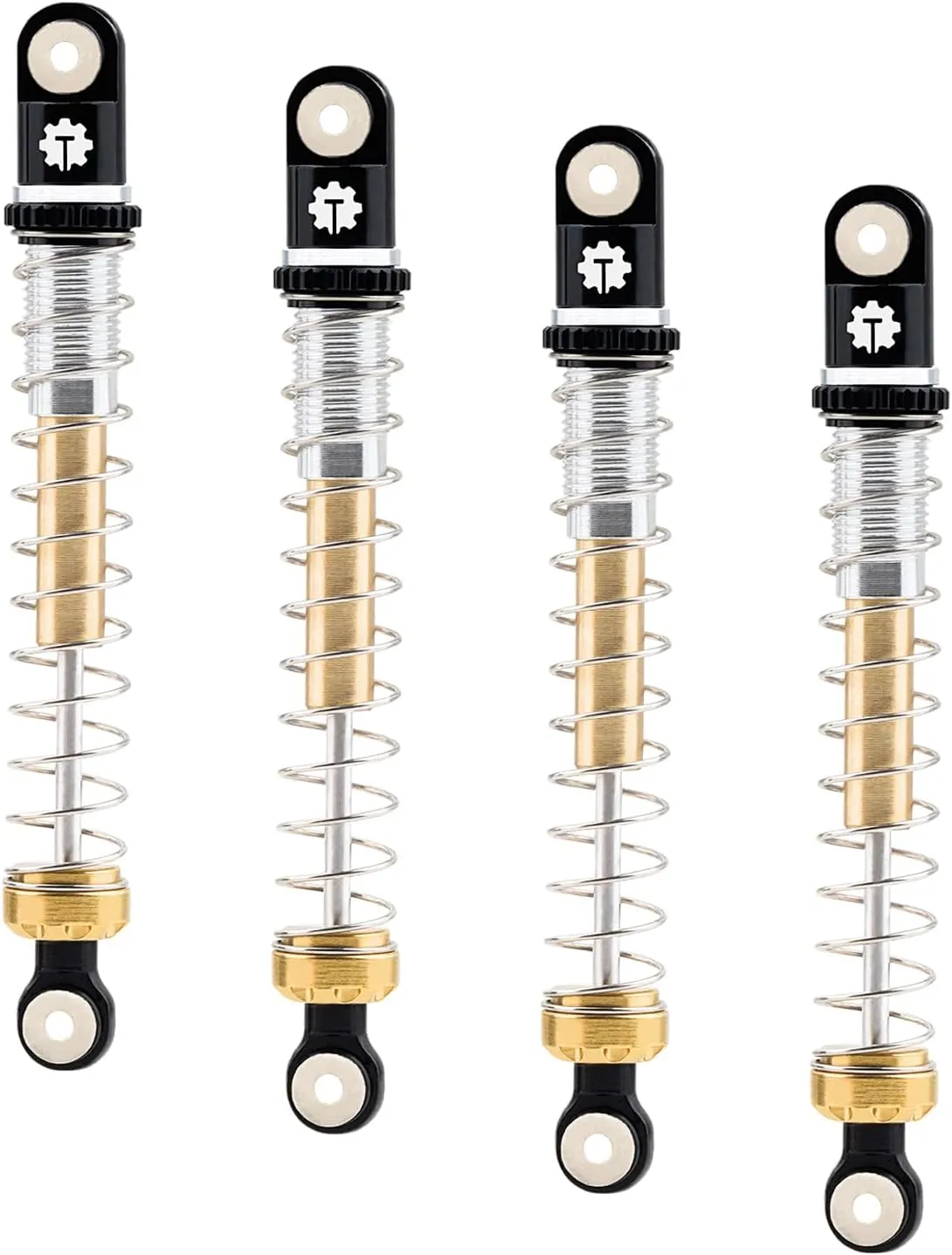 51mm Brass Aluminum Adjustable Threaded Tele Shock Absorber Damper for 1/24 RC Crawler Car Axial AX24 XC-1 Upgrade Parts