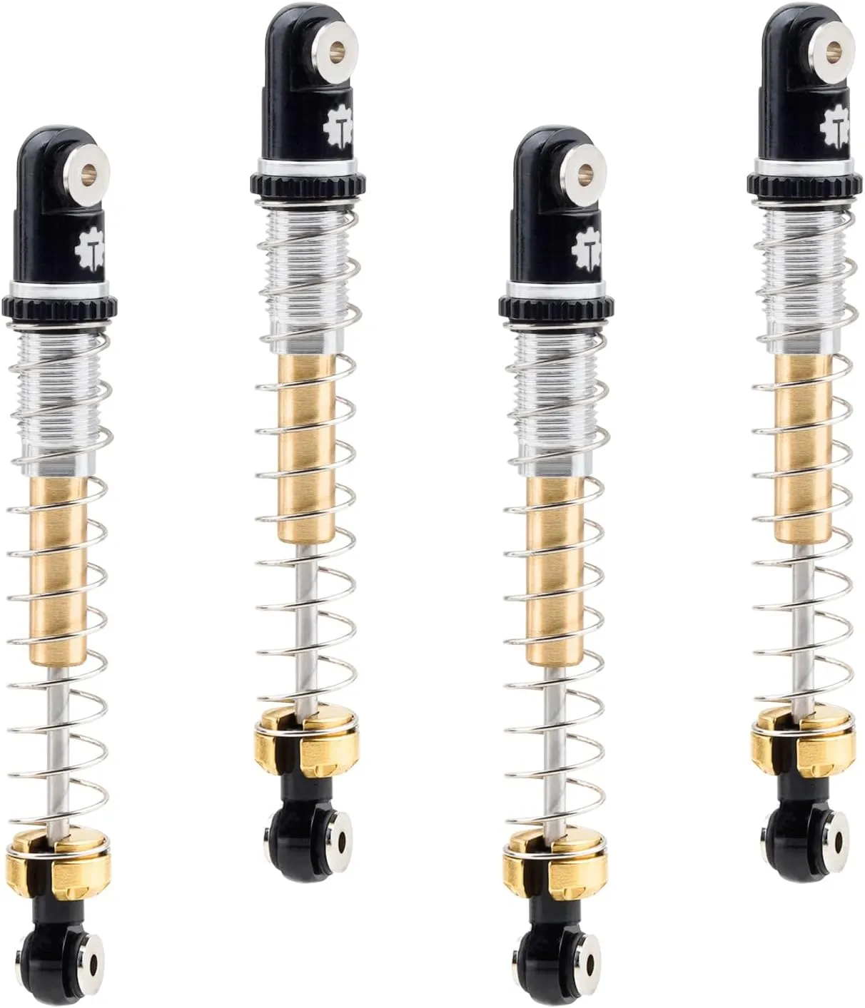 51mm Brass Aluminum Adjustable Threaded Tele Shock Absorber Damper for 1/24 RC Crawler Car Axial AX24 XC-1 Upgrade Parts