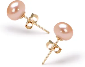 6-7mm AA Quality Freshwater 925 Sterling Silver Cultured Pearl Earring Pair For Women