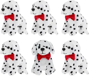 6 Pcs Dalmatians Dog Stuffed Toys Plush Spotted Dog Realistic Stuffed Puppy Soft Dalmatian Party Favors for Halloween Carnival Prize Gift Birthday Baby Shower Decorations, 5.7 Inch(Novelty Style)