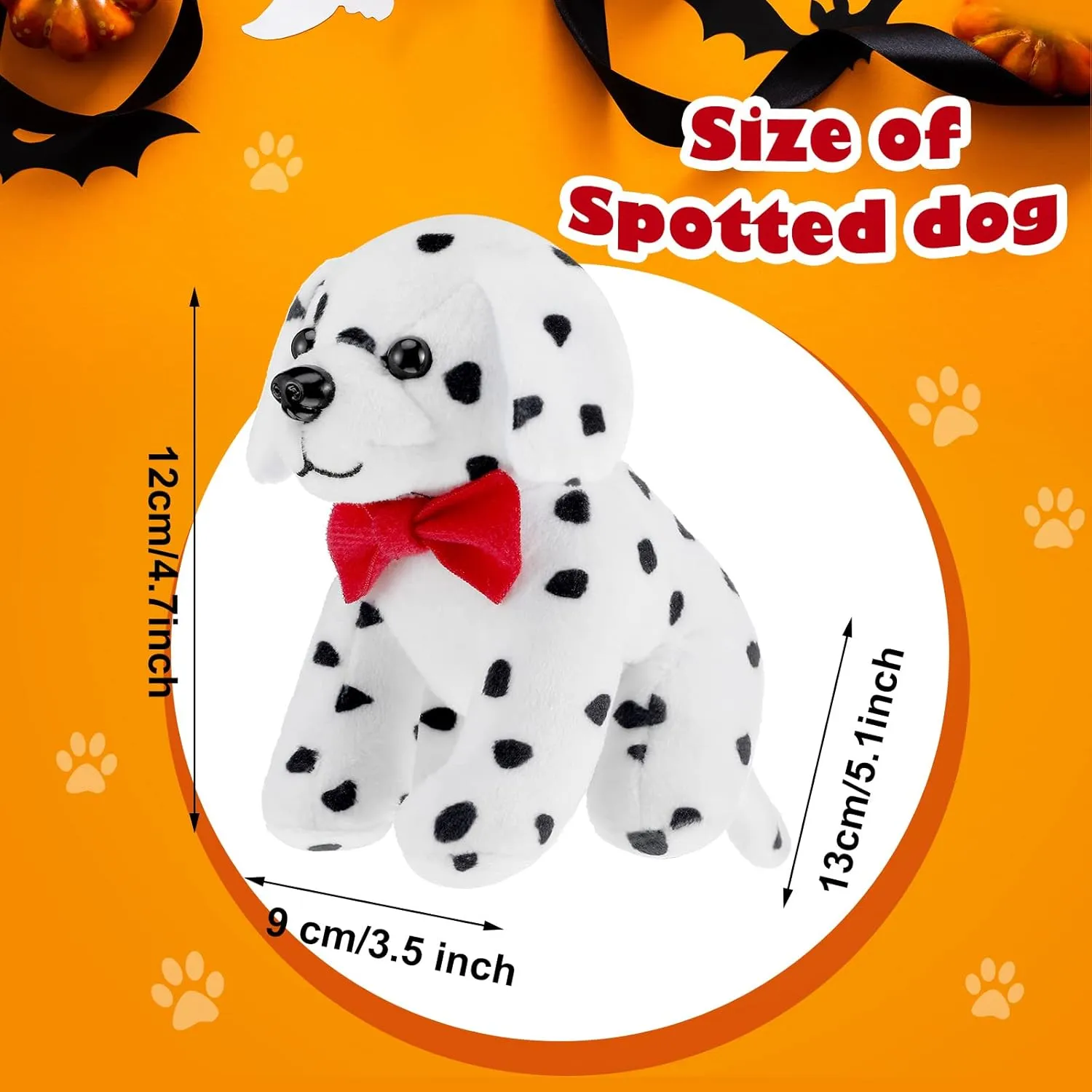6 Pcs Dalmatians Dog Stuffed Toys Plush Spotted Dog Realistic Stuffed Puppy Soft Dalmatian Party Favors for Halloween Carnival Prize Gift Birthday Baby Shower Decorations, 5.7 Inch(Novelty Style)