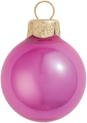 6ct Shiny Lipstick Pink Glass Christmas Ornaments 4" (100mm)