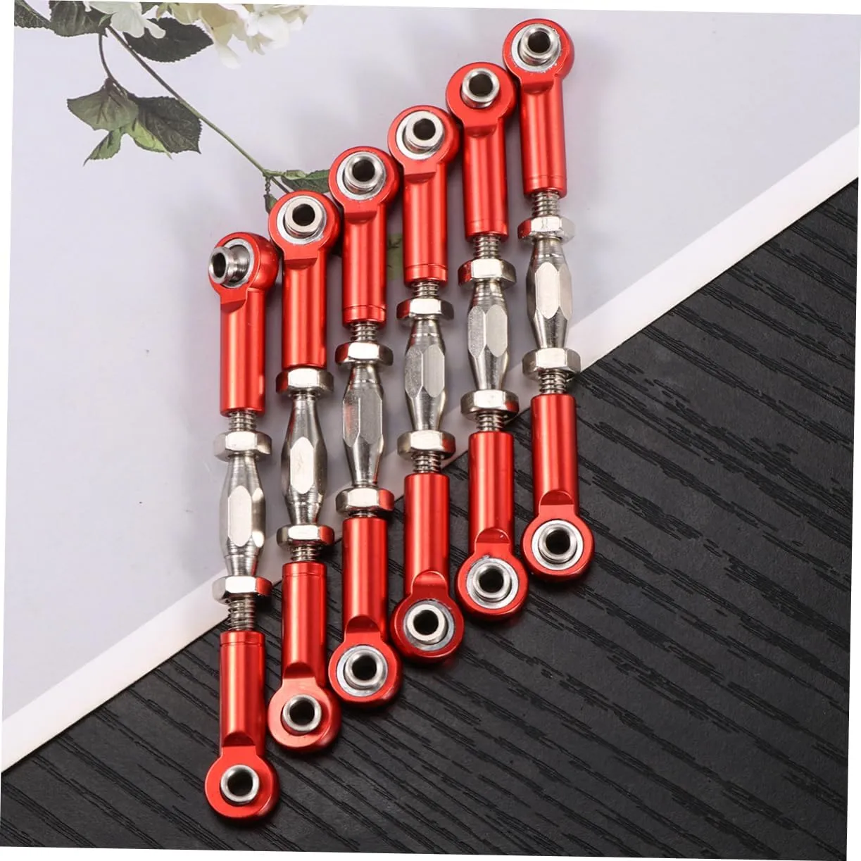 6pcs 71mm Aluminum Car Turnbuckle Rod Linkage for Epxhsp Racing Hpi Truck Buggy Machined Easy Install