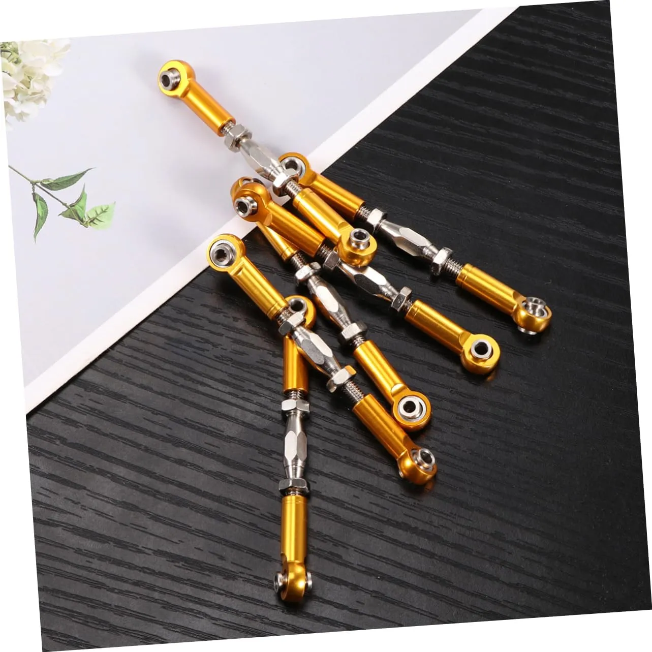 6pcs Turnbuckle Rod Linkage for Epxhsp Racing Compatible Redcat Hpi Truck Buggy Upgrade Parts Yellow