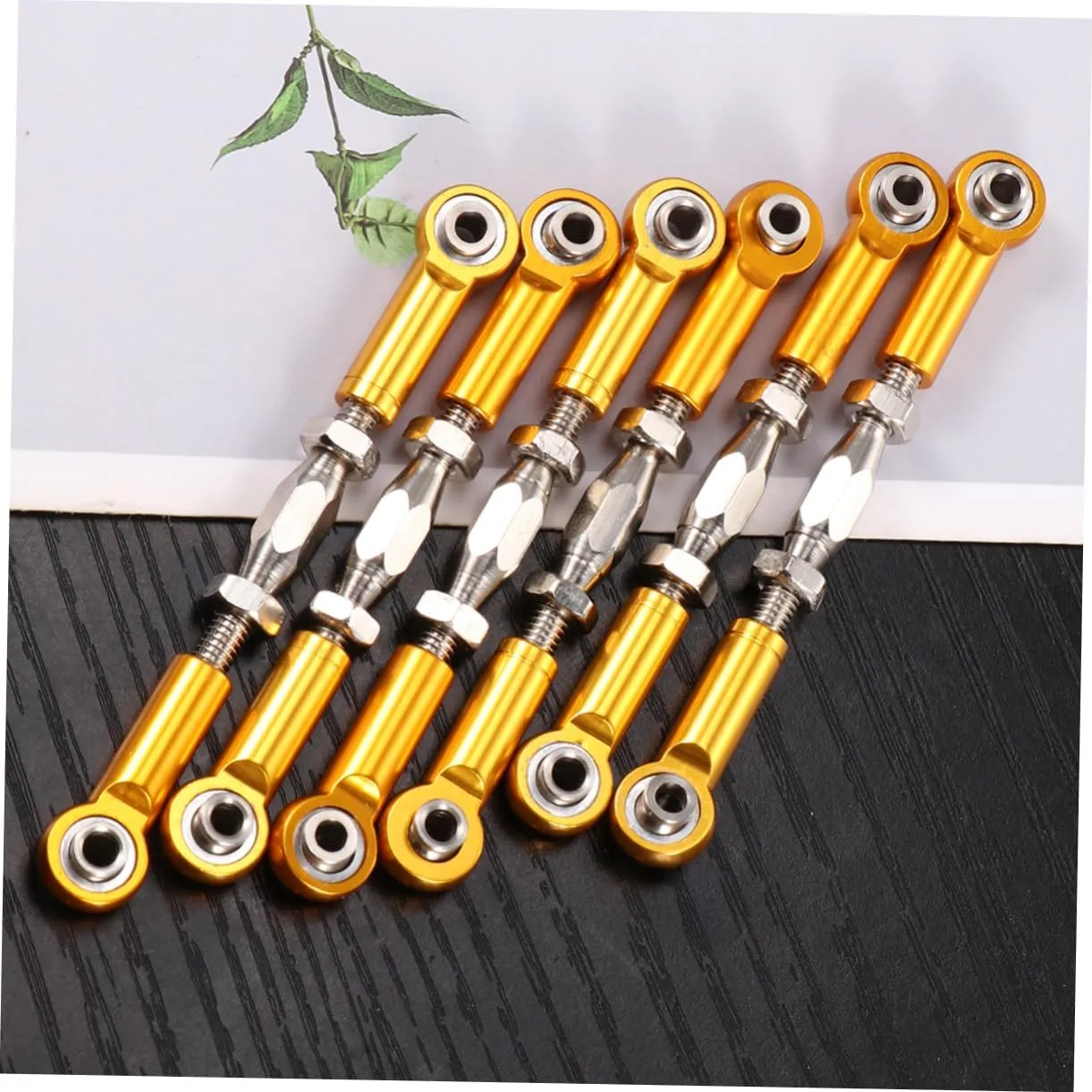 6pcs Turnbuckle Rod Linkage for Epxhsp Racing Compatible Redcat Hpi Truck Buggy Upgrade Parts Yellow