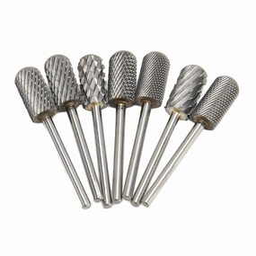 7 Pieces Nail Drill Bits Nail Drill Bit Set Professional Tungsten Steel Tip Grinding Head for Nail Design for Manicure Pedicure, Round Head