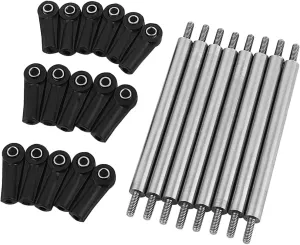 8PCS Adjustable Upper & Lower Link Bar Set for Losi 1/18 Mini LMT 4X4 Brushed Monster Truck Upgrade Parts
