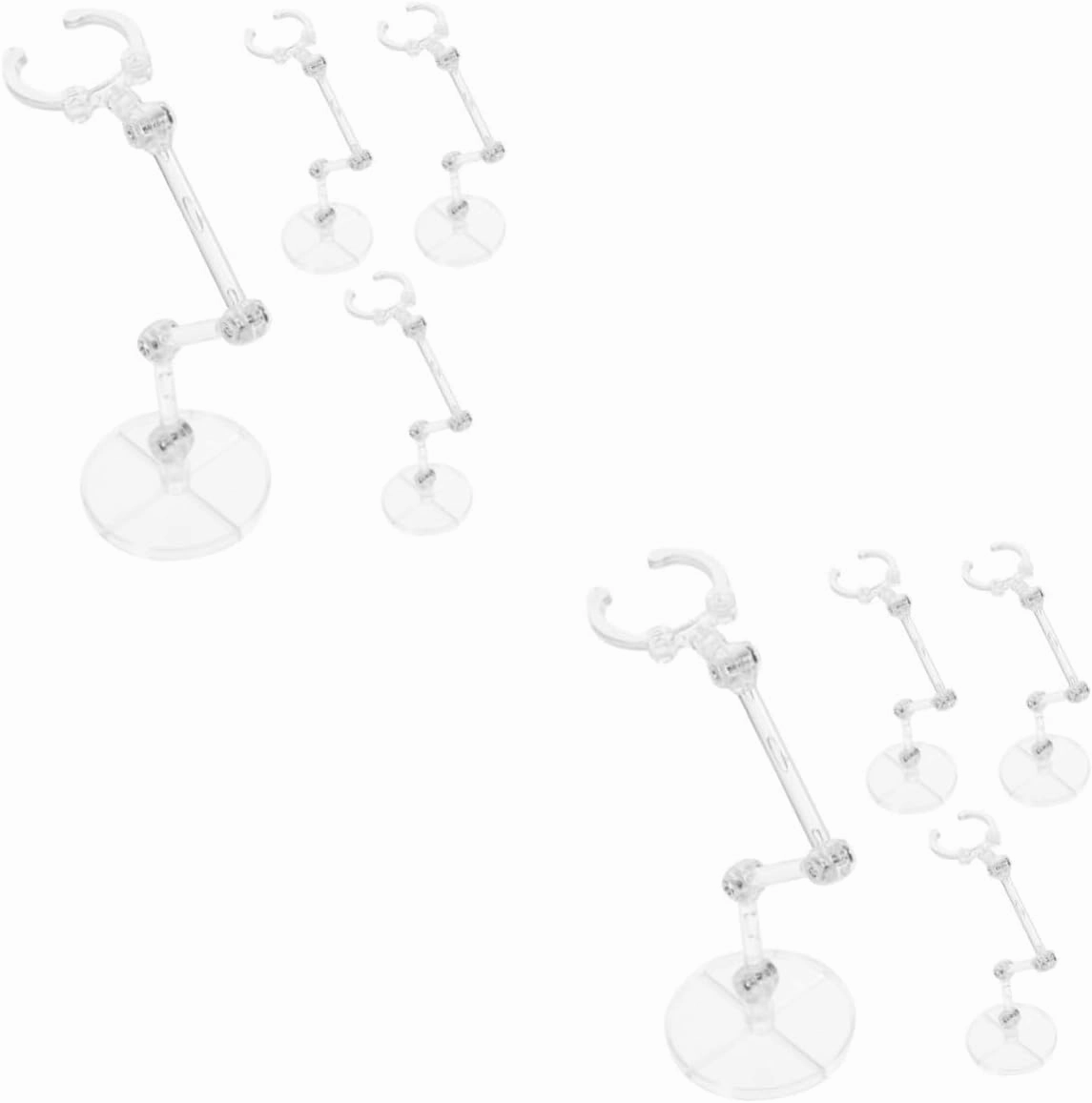 8pcs Action Figure Display Stand Sturdy Plastic Model Rack for Toys Dolls for Home Store Organization Support for Collectible Figures
