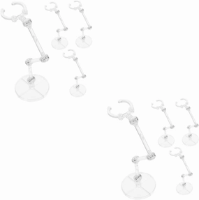 8pcs Action Figure Display Stand Sturdy Plastic Model Rack for Toys Dolls for Home Store Organization Support for Collectible Figures
