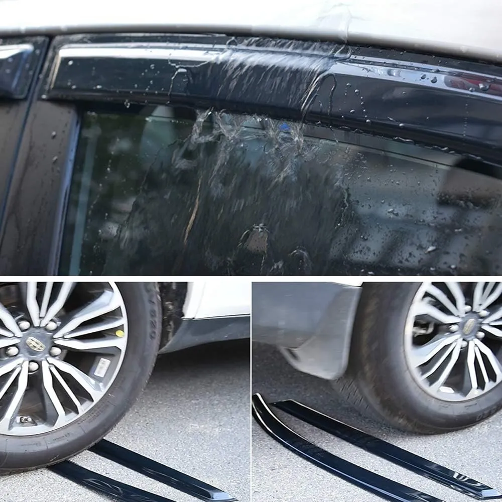 94079 Sunproof Waterproof Side Window Wind Deflector, 4pcs Protective Replacements Rain Guards Set, Window Visor fit for FORD FLEX 2009-2019
