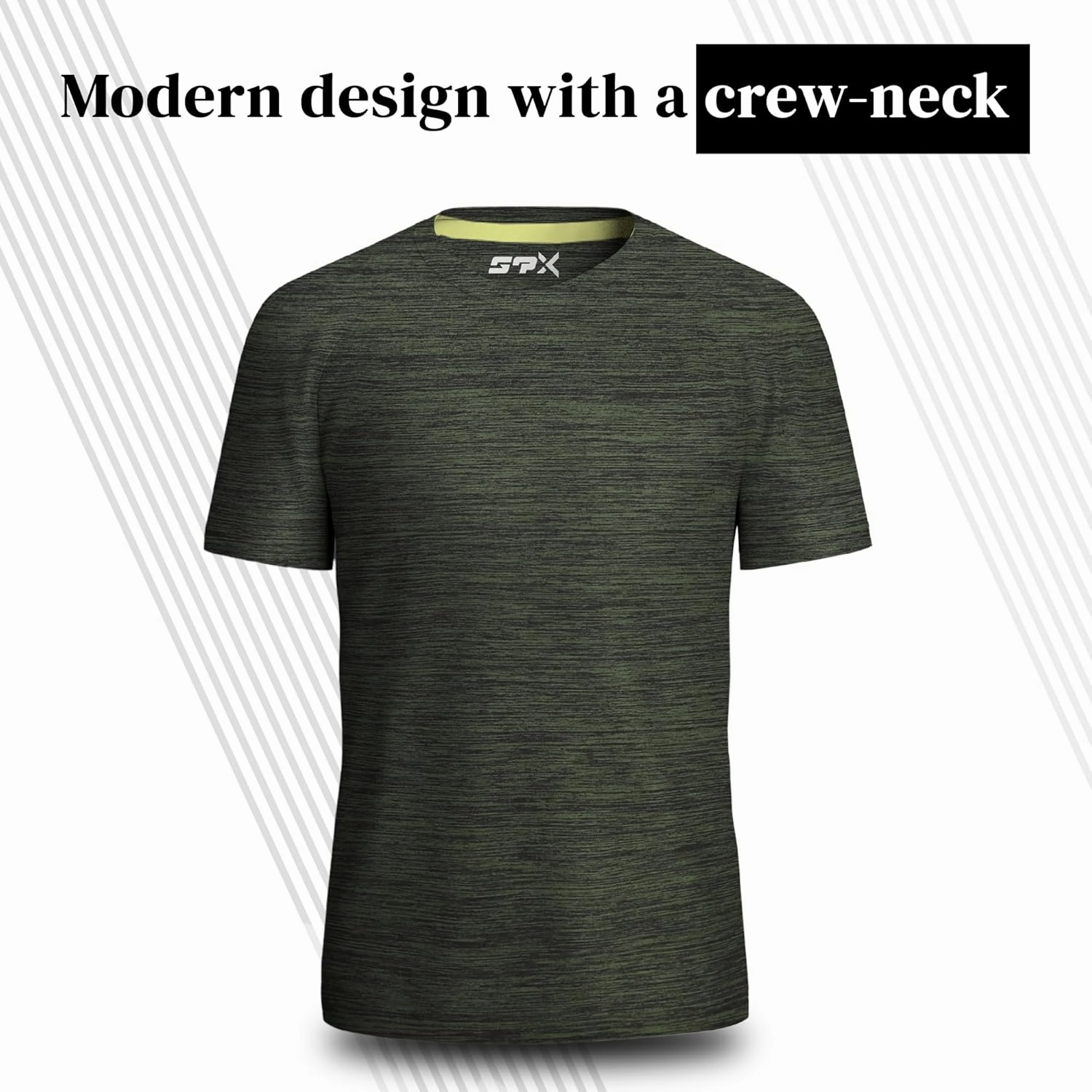 [5 Pack] Men’s Workout Short Sleeve Dry Fit T Shirts Quick Dry Active Athletic Crewneck Running Gym Moisture Wicking Tee Tops