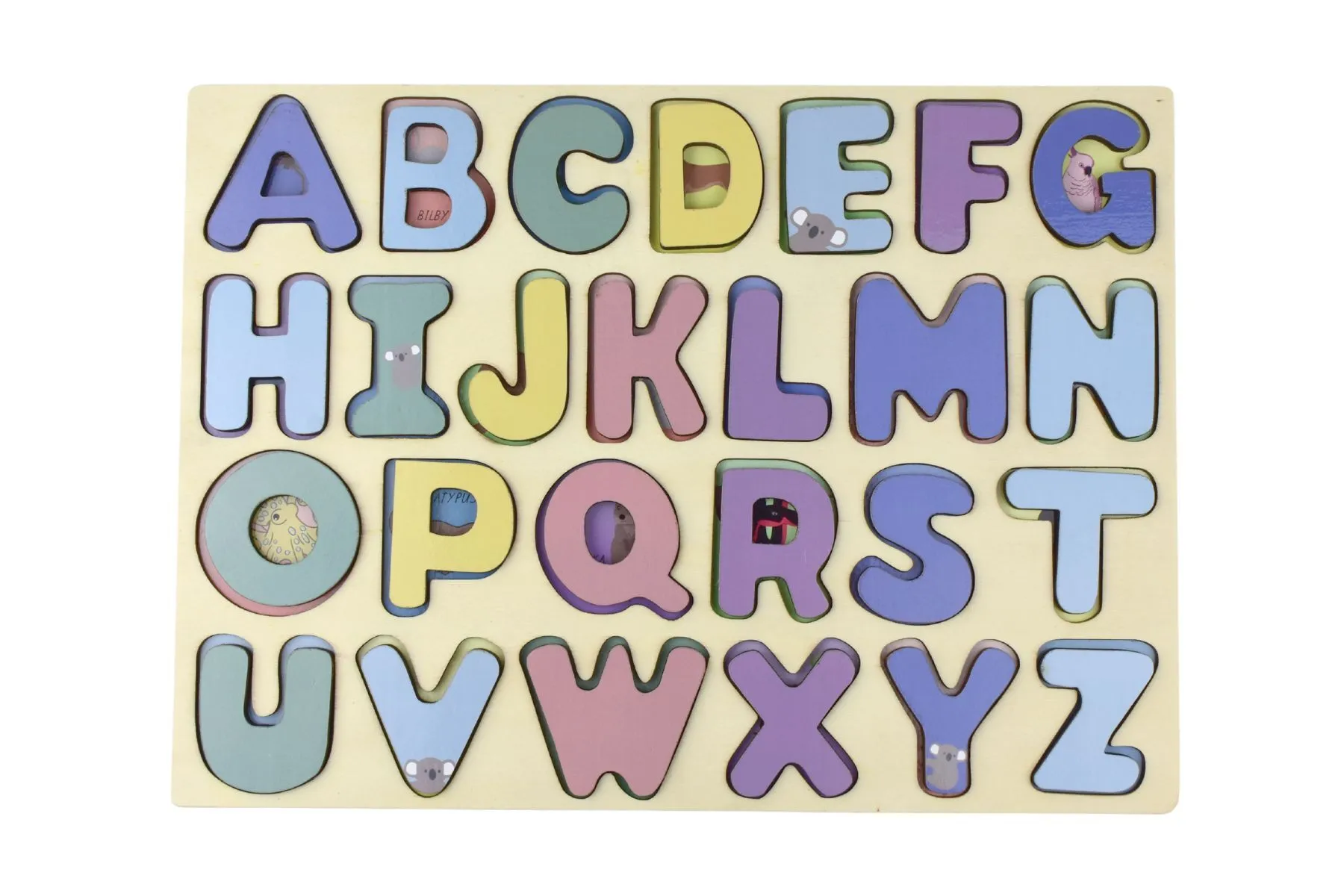 A-Z of Australian Animals Uppercase Wooden Puzzle