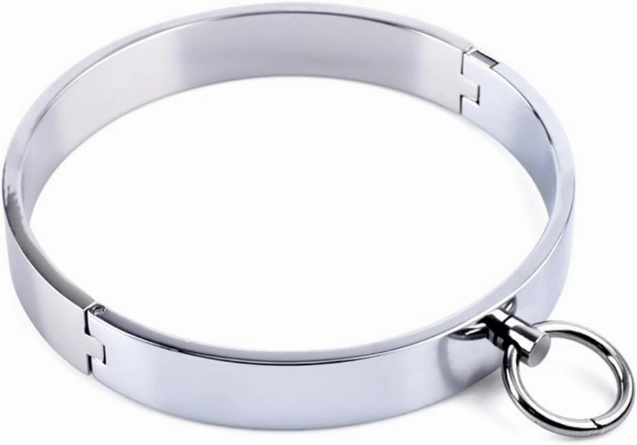 Accessorize with Attitude: Punk Choker Collars and Shinning Stainless Steel Magnet Necklace for Women's Fashion, (inside diameter): 12cm, Silver