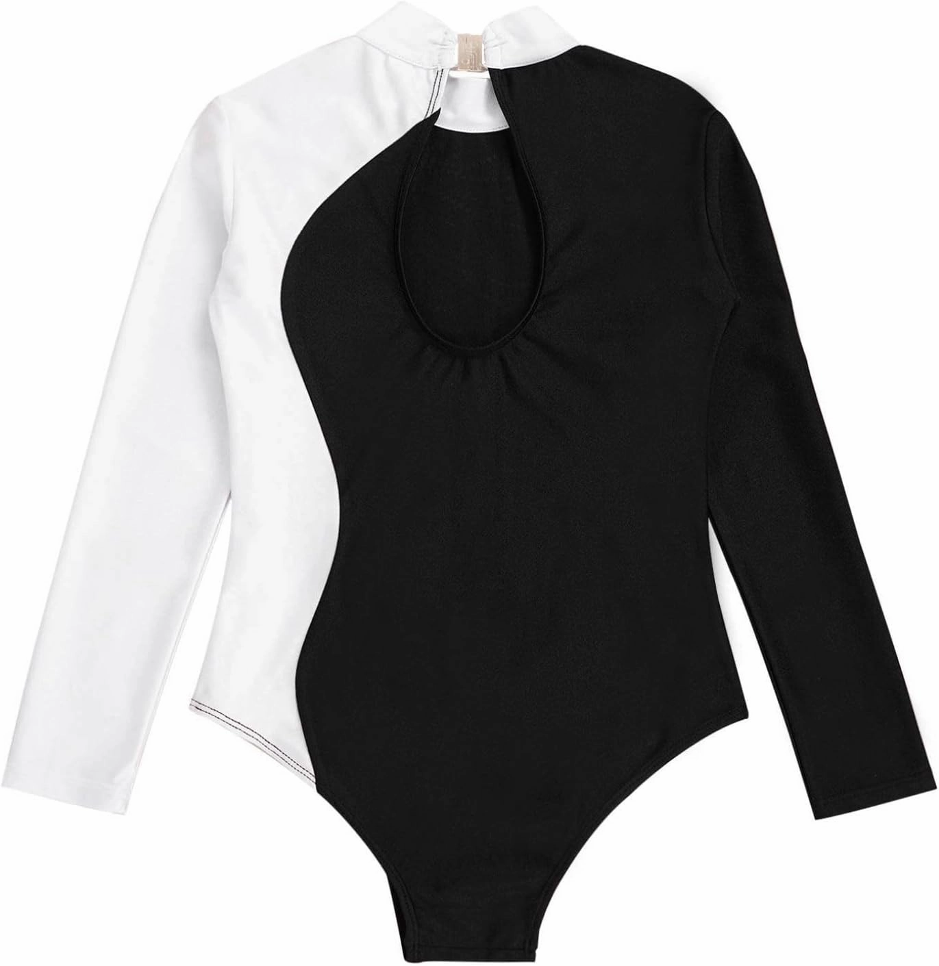 ACSUSS Kids Girls Long Sleeve Gymnastics Leotard Sparkly Dance Figure Skating Unitard Bodysuit Competition Dancewear