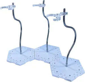 Action Figure Display Holder Base, Portable Doll Figure Stand for 1/6 1/9 1/12 Scale Doll, White