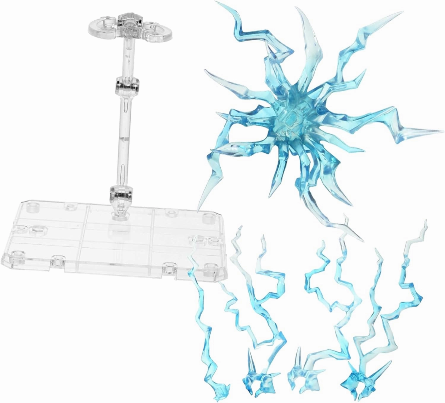 Action Figure Stand Set Blue Electric Toy Model Bracket Diy Assembly Display Rack for Figures
