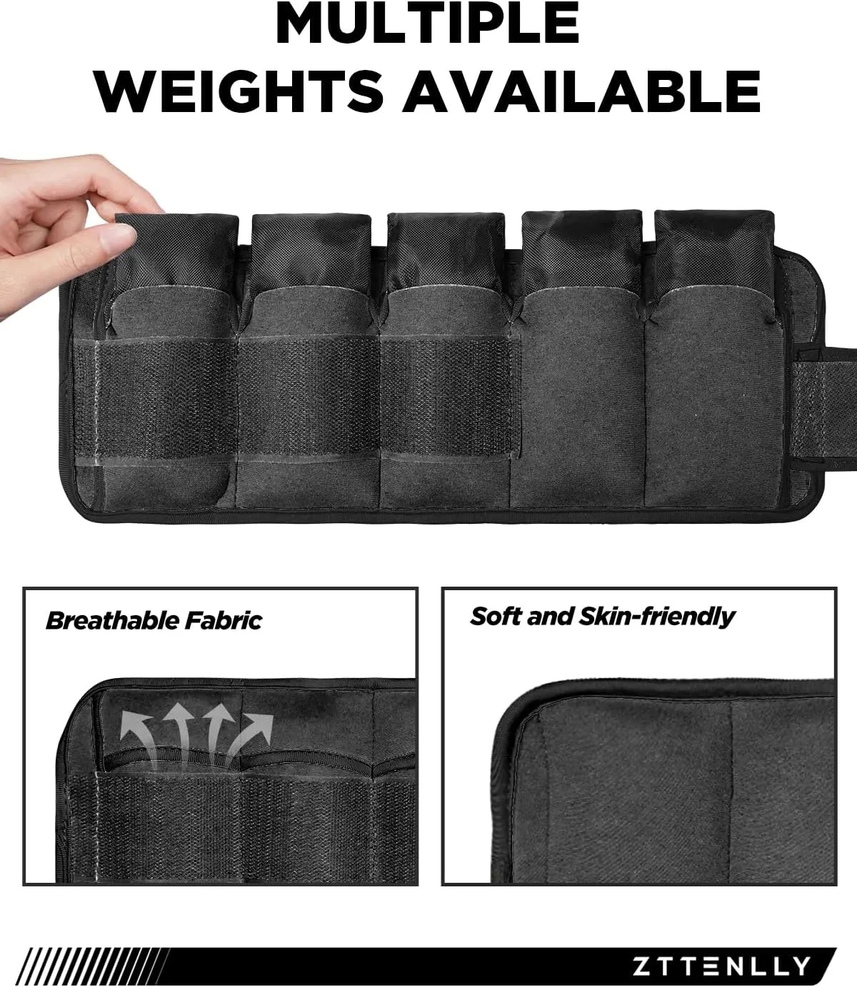 Adjustable Ankle Weights for Women Men and Kids | 1 Pair 5 10 15 18 20 Lbs Leg Wrist Ankle Weight Straps for Yoga, Walking, Running, Aerobics, Gym, Dance, Pilates, Cardio