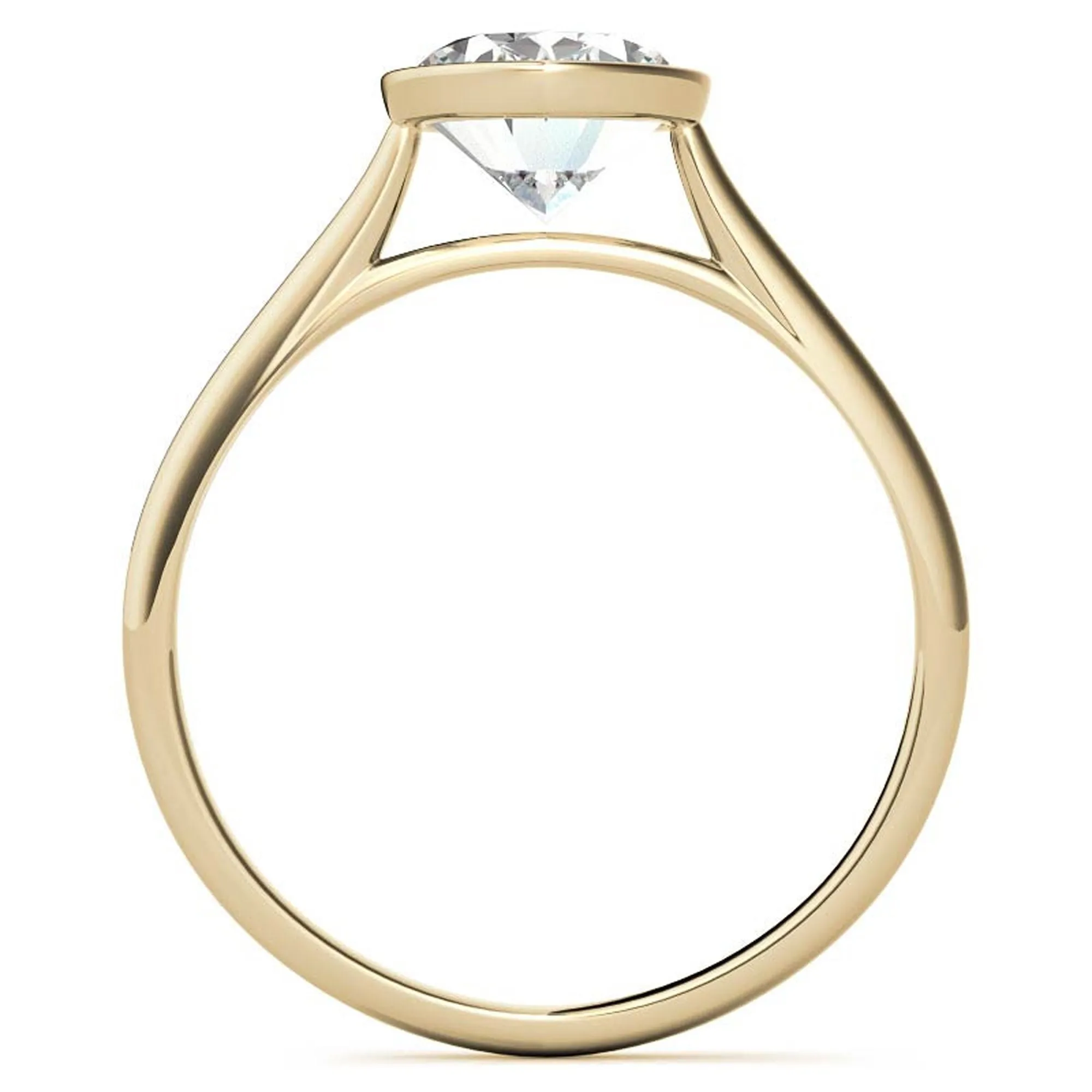 Adjustable Minimalist Sterling Silver Yellow Gold Oval Cut Zircon Bezel Set Eangagement  Ring For Women