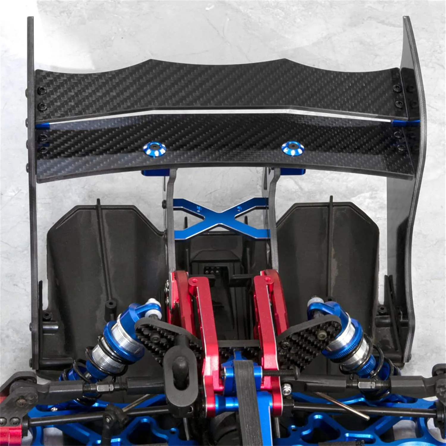 Adjustable RC Car Rear Tail Wing for Arrma F1 Limitless 1/7 RC Car Upgrade Parts(Blue)