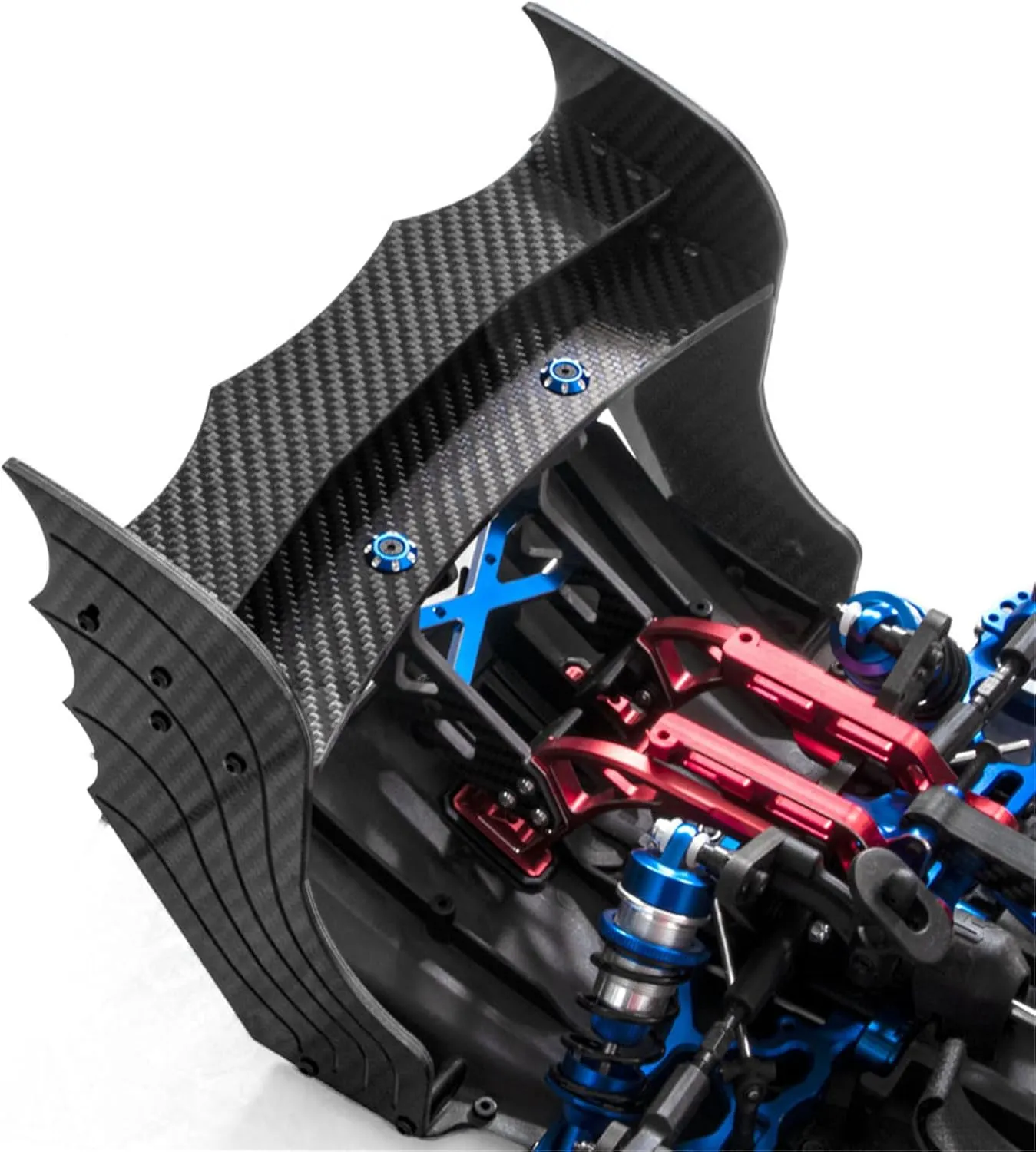 Adjustable RC Car Rear Tail Wing for Arrma F1 Limitless 1/7 RC Car Upgrade Parts(Blue)