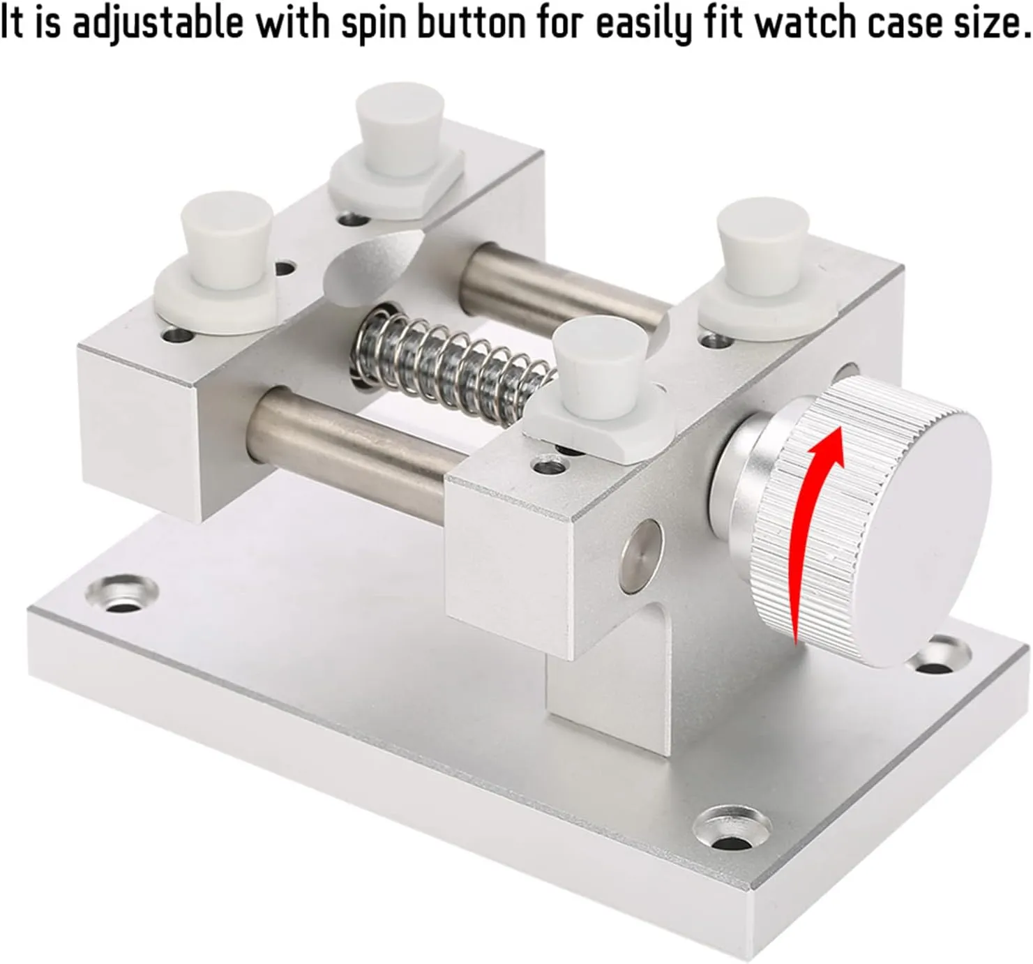 Adjustable Watch Case Holder Watchmaker Repair Tool Movement Repair Tool Red for Watch Strap Removal