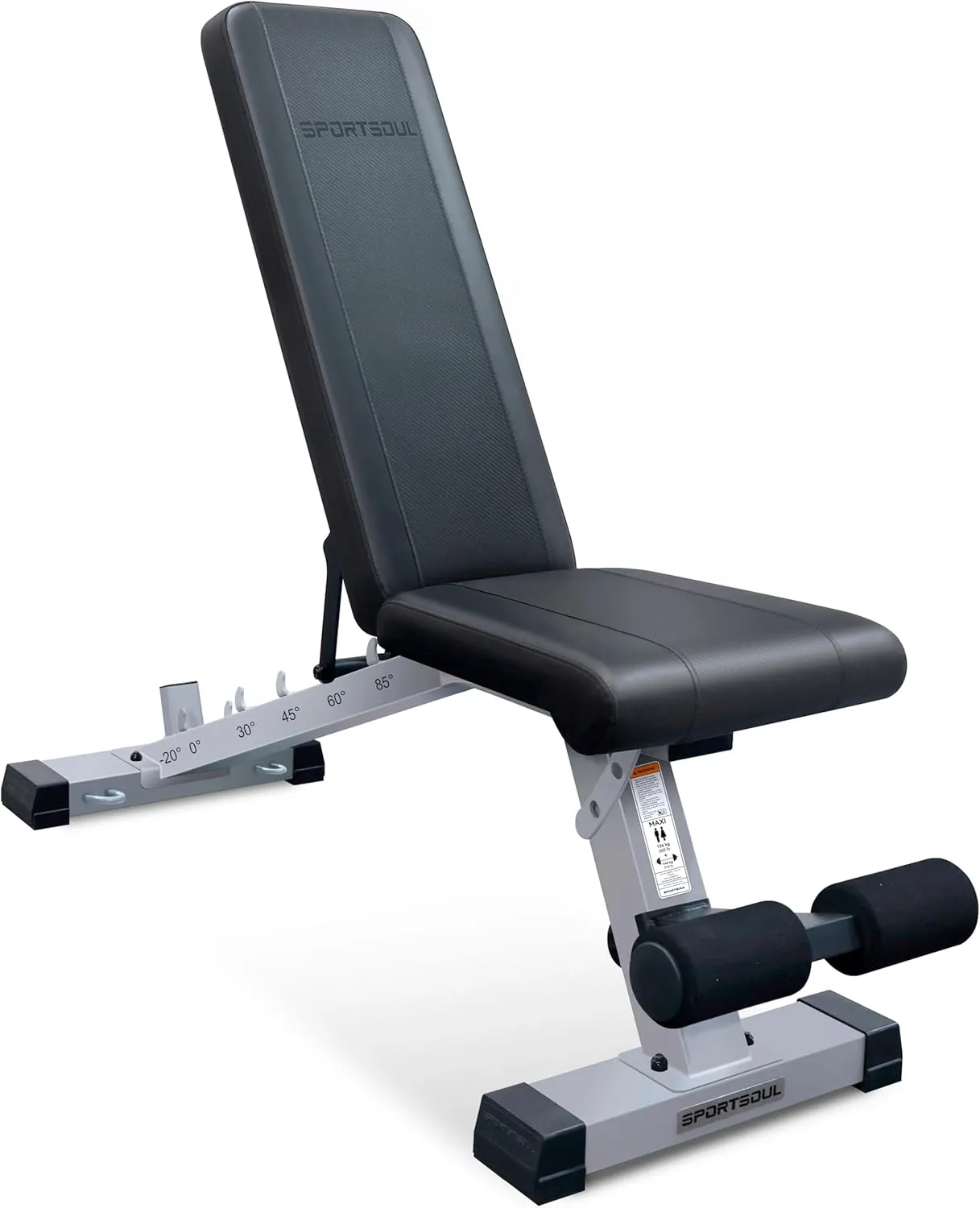Adjustable Weight Bench Heavy Duty Fitness Bench For Weight Training, Home Gym Bench, Weightlifting and Strength Training, Upgraded Breathable Leathaire Bench Material, Black
