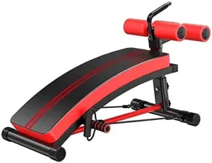 Adjustable Weight Bench Utility Gym Bench Multi-Purpose Sit Up Bench for Upright/Incline/Decline and Flat Exercise Red_1264358cm,