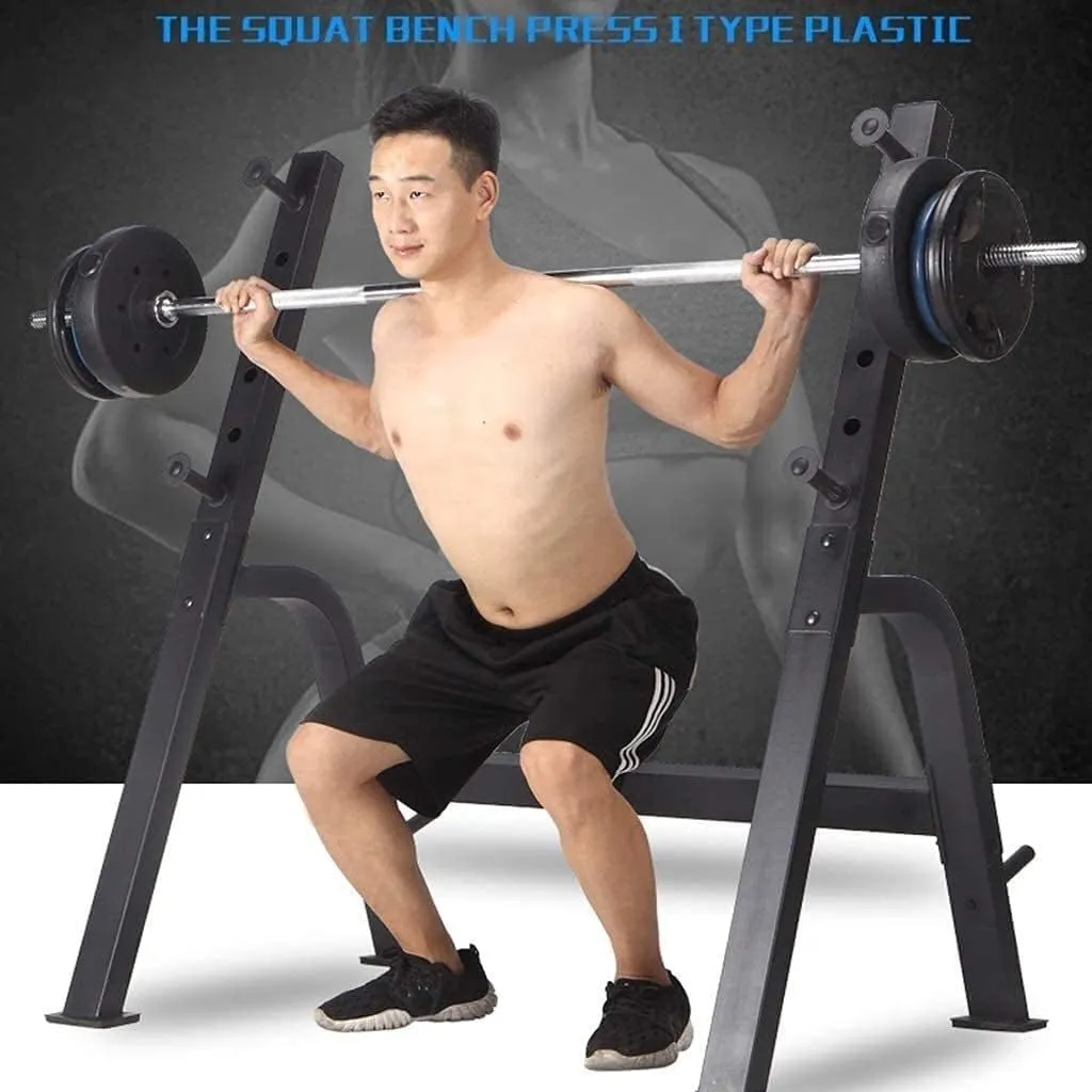 Adjustable Weight Bench,Adjustable Squat Stand Dipping Station Gym Press Stand Folding Weight Table Bench Press Squat Rack Household Barbell Bed Fitness Equipment Dumbbell Bench