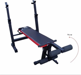 Adjustable Weight Bench Weight Lifting Home Training Gym Bench Squat Rack Weight Table Bench Press Barbell Rack Multifunctional Sit-up Board Foldable Fitness Equipment Adjustable Benches (Black )